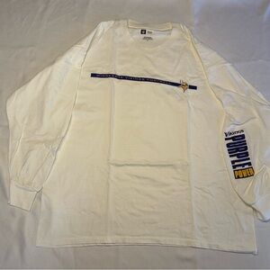 Minnesota Vikings White Long Sleeve Tee